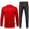CR Flamengo Training Huppari Suits 2021-22 Neljännes Zip Punainen - Miesten